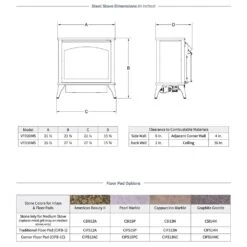 Empire White Mountain Hearth VFD20MS Spirit Steel Ventless Gas Stove With Contour Burner And Log Set, 21.5-Inches 9 Empire White Mountain Hearth VFD20MS Spirit Steel Ventless Gas Stove With Contour Burner And Log Set, 21.5-Inches -Lennox Fires Shop vfd20ms config specs b 10 21