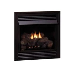 Empire White Mountain Hearth VFD26FPxx Vail Ventless Fireplace With Contour Burner And Ceramic Log Set, 26-Inches