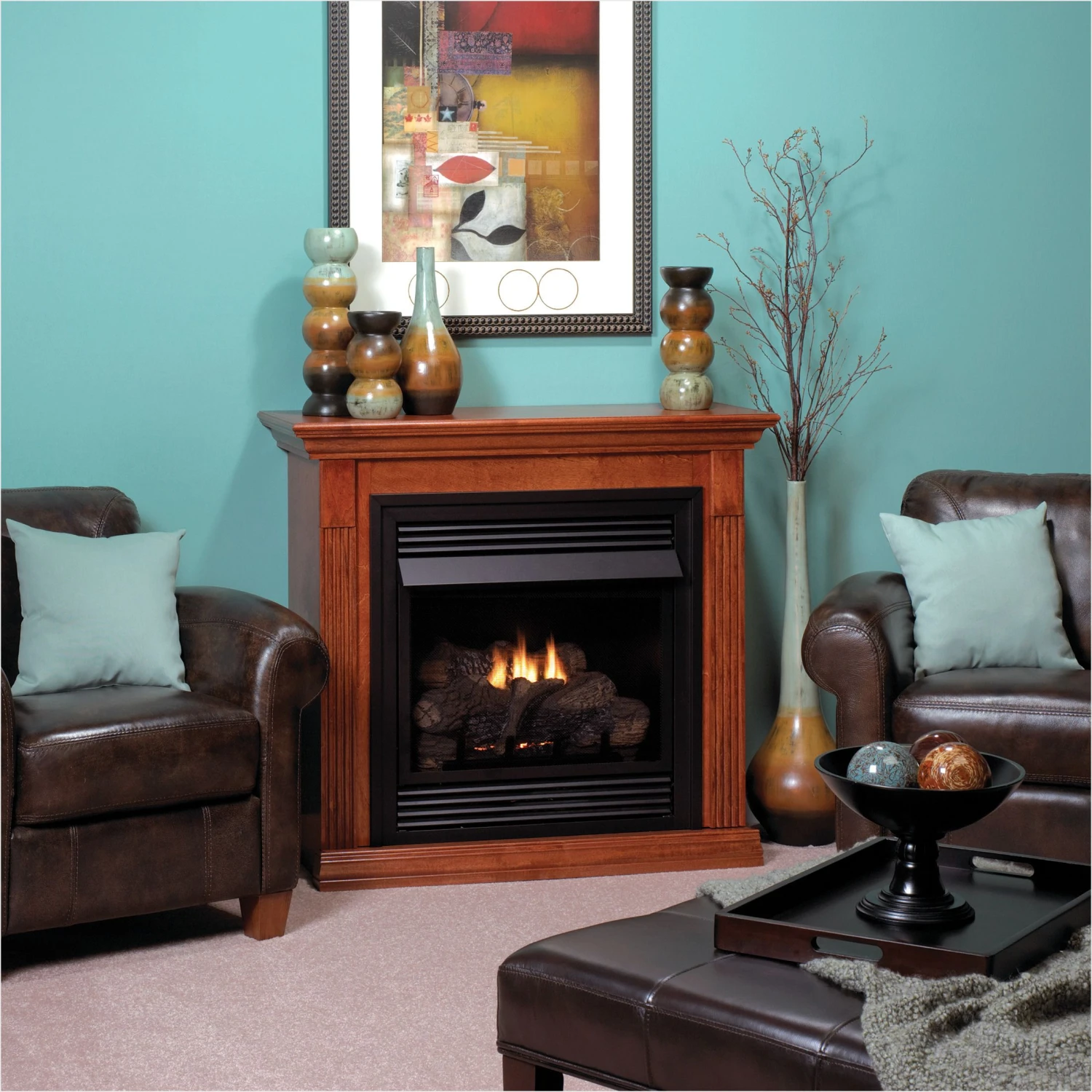 Empire White Mountain Hearth VFD26FPxx Vail Ventless Fireplace With Contour Burner And Ceramic Log Set, 26-Inches 4 Empire White Mountain Hearth VFD26FPxx Vail Ventless Fireplace With Contour Burner And Ceramic Log Set, 26-Inches - Image 2