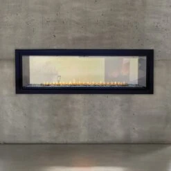 Empire White Mountain Hearth VFLB48SP90 Boulevard Ventless Linear Double Sided Fireplace With Barrier And Intermittent Pilot, 48-Inches