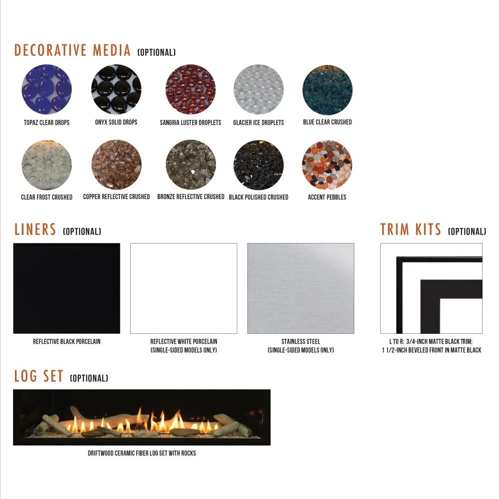 Empire White Mountain Hearth VFLB48SP90 Boulevard Ventless Linear Double Sided Fireplace With Barrier And Intermittent Pilot, 48-Inches 4 Empire White Mountain Hearth VFLB48SP90 Boulevard Ventless Linear Double Sided Fireplace With Barrier And Intermittent Pilot, 48-Inches - Image 2