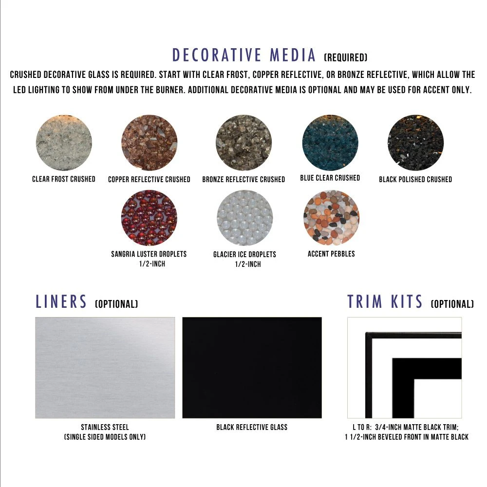 Empire White Mountain Hearth VFLB60FP90 Boulevard Ventless Linear Fireplace With Barrier And Intermittent Pilot With Thermostatic Remote Control, 60-Inches 4 Empire White Mountain Hearth VFLB60FP90 Boulevard Ventless Linear Fireplace With Barrier And Intermittent Pilot With Thermostatic Remote Control, 60-Inches - Image 2