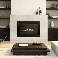 Empire White Mountain Hearth VFLC28IN Loft Ventless Fireplace Insert With Barrier And Black Liner, 28-Inches