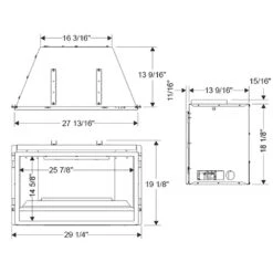 Empire White Mountain Hearth VFLC31IN Loft Ventless Fireplace Insert With Barrier And Black Liner, 31-Inches 9 Empire White Mountain Hearth VFLC31IN Loft Ventless Fireplace Insert With Barrier And Black Liner, 31-Inches -Lennox Fires Shop vflc 28inxx specs a 08 20