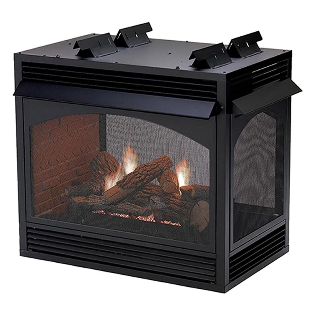 Empire White Mountain Hearth VFP36PP32 Vail Ventless Premium Peninsula Fireplace With Millivolt Valve And Banded Brick Liner, 36-Inches 3 Empire White Mountain Hearth VFP36PP32 Vail Ventless Premium Peninsula Fireplace With Millivolt Valve And Banded Brick Liner, 36-Inches