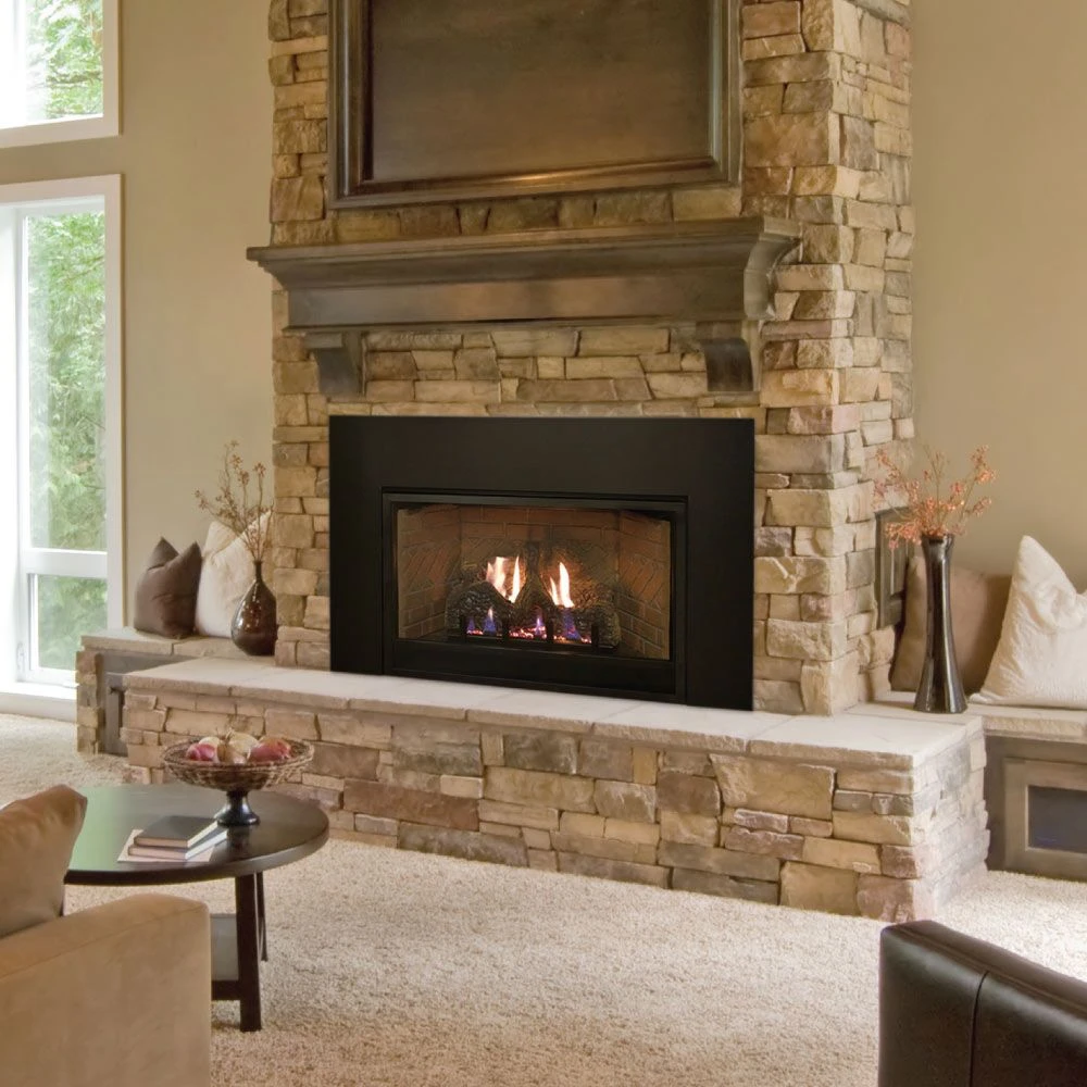 Empire White Mountain Hearth VFPC28IN Innsbrook Ventless Fireplace Insert With Log Set And Banded Brick Liner, 28-Inches 3 Empire White Mountain Hearth VFPC28IN Innsbrook Ventless Fireplace Insert With Log Set And Banded Brick Liner, 28-Inches