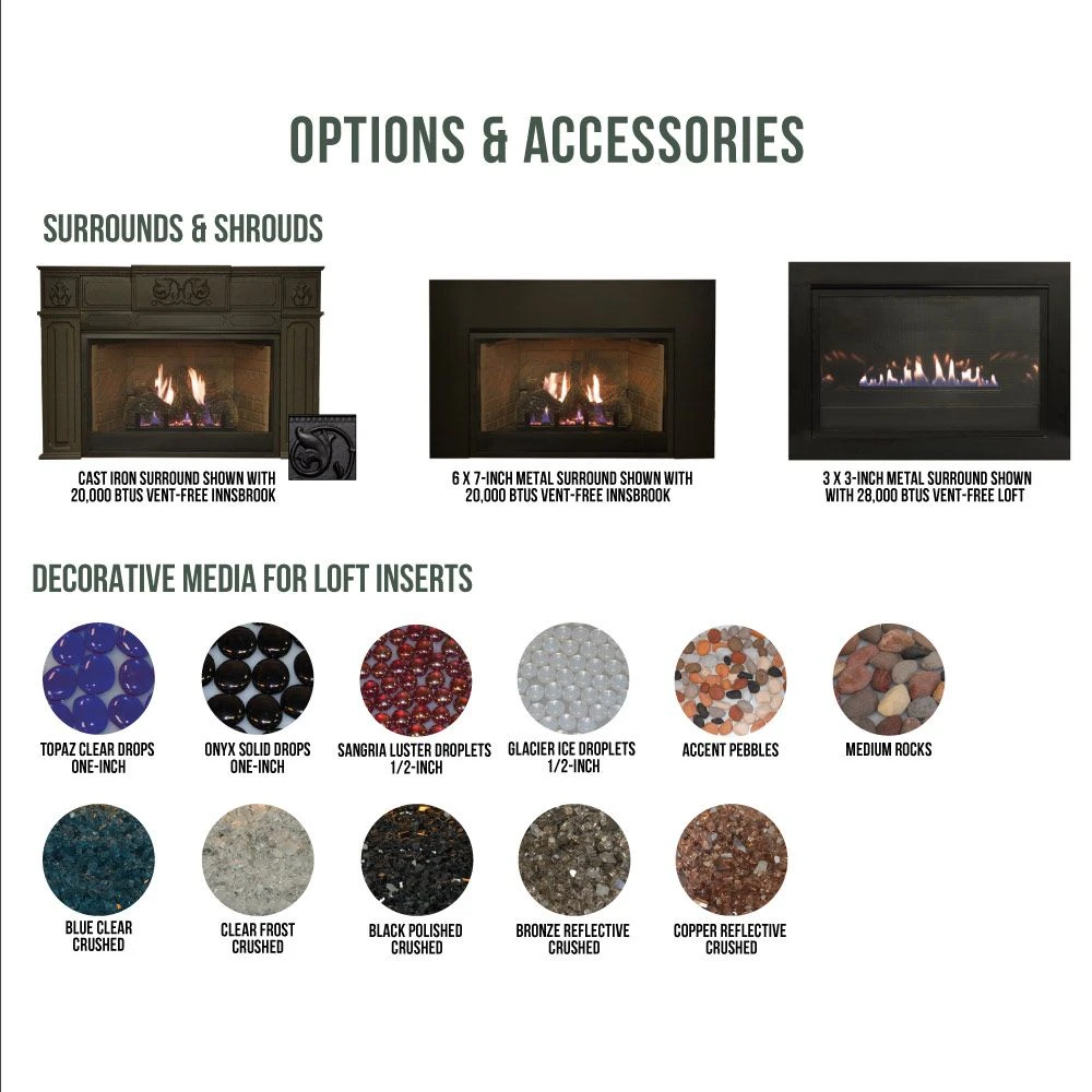 Empire White Mountain Hearth VFPC28IN Innsbrook Ventless Fireplace Insert With Log Set And Banded Brick Liner, 28-Inches 4 Empire White Mountain Hearth VFPC28IN Innsbrook Ventless Fireplace Insert With Log Set And Banded Brick Liner, 28-Inches - Image 2