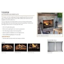 Outdoor Lifestyles Vesper 36-Inch Outdoor Gas Fireplace 10 Outdoor Lifestyles Vesper 36-Inch Outdoor Gas Fireplace -Lennox Fires Shop vofb36 config spec a 06 23 1