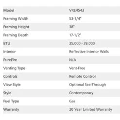 Superior 43-Inch Electronic Ignition Vent-Free Outdoor Gas Fireplace With Remote (VRE4543) 7 Superior 43-Inch Electronic Ignition Vent-Free Outdoor Gas Fireplace With Remote (VRE4543) -Lennox Fires Shop vre4543 c 08 21