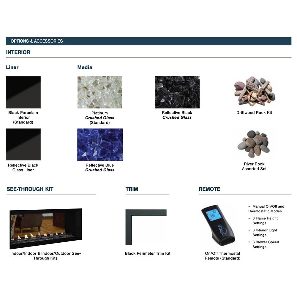 Superior 48-Inch Electronic Ignition Vent-Free Linear Gas Fireplace With Lights And Remote 5 Superior 48-Inch Electronic Ignition Vent-Free Linear Gas Fireplace With Lights And Remote - Image 3