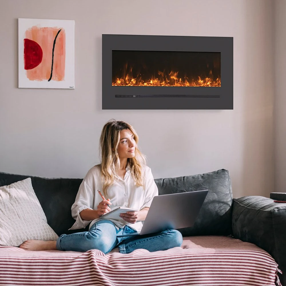 Amantii WM-FML Wall Mount/Built-In Electric Fireplace With Steel Surround 4 Amantii WM-FML Wall Mount/Built-In Electric Fireplace With Steel Surround - Image 2