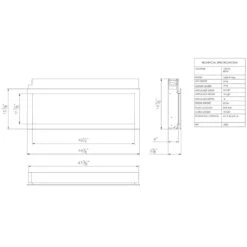 Remii WM-SLIM-45 Extra Slim Smart Indoor Wall Mount Electric Fireplace With Black Steel Surround, 45-Inch 21 Remii WM-SLIM-45 Extra Slim Smart Indoor Wall Mount Electric Fireplace With Black Steel Surround, 45-Inch -Lennox Fires Shop wm slim 45 spec d 07 22