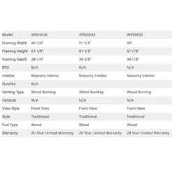 Superior 36-Inch Outdoor Masonry Wood Burning Fireplace (WRE6036) 12 Superior 36-Inch Outdoor Masonry Wood Burning Fireplace (WRE6036) -Lennox Fires Shop wre6000 e 08 21