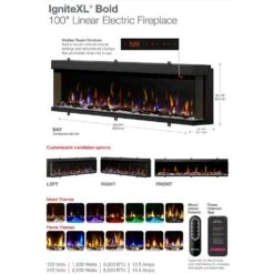 Dimplex XLF10017-XD IgniteXL Bold Deep Built-In Linear Electric Fireplace, 100-Inch 11 Dimplex XLF10017-XD IgniteXL Bold Deep Built-In Linear Electric Fireplace, 100-Inch -Lennox Fires Shop xlf10017 xd d 12 22