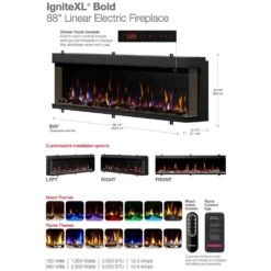 Dimplex XLF8817-XD IgniteXL Bold Deep Built-In Linear Electric Fireplace, 88-Inch 10 Dimplex XLF8817-XD IgniteXL Bold Deep Built-In Linear Electric Fireplace, 88-Inch -Lennox Fires Shop xlf8817 xd c 12 22