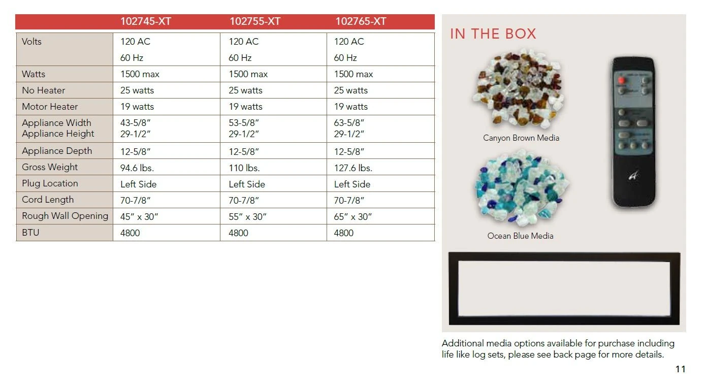 Remii 1027xx-XT Extra-Tall/Deep Indoor Built-In Electric Fireplace With Black Steel Surround 7 Remii 1027xx-XT Extra-Tall/Deep Indoor Built-In Electric Fireplace With Black Steel Surround - Image 5