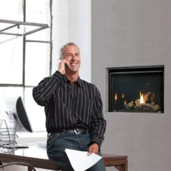 Kingsman ZCV3622 36-Inch Zero Clearance Clean View Direct Vent Gas Fireplace With Log Set 10 Kingsman ZCV3622 36-Inch Zero Clearance Clean View Direct Vent Gas Fireplace With Log Set -Lennox Fires Shop zcv3622 ls c 09 20