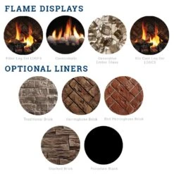 Kingsman ZCV39H 39-Inch High Capacity Zero Clearance Clean View Direct Vent Gas Fireplace With Media 9 Kingsman ZCV39H 39-Inch High Capacity Zero Clearance Clean View Direct Vent Gas Fireplace With Media -Lennox Fires Shop zcv39 liners media b 10 20